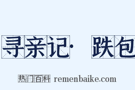 寻亲记·跌包是什么意思的图片